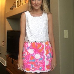 Lilly Pulitzer white eyelet top